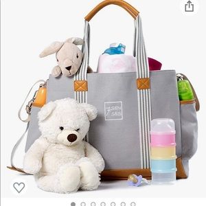 Grey Unisex Diaper Bag